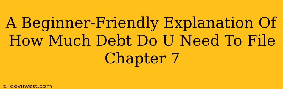 A Beginner-Friendly Explanation Of How Much Debt Do U Need To File Chapter 7