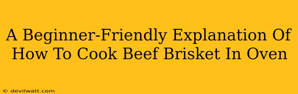 A Beginner-Friendly Explanation Of How To Cook Beef Brisket In Oven