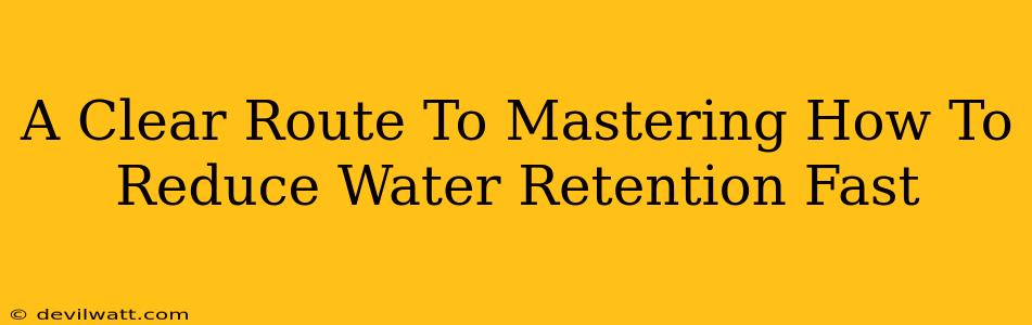 A Clear Route To Mastering How To Reduce Water Retention Fast