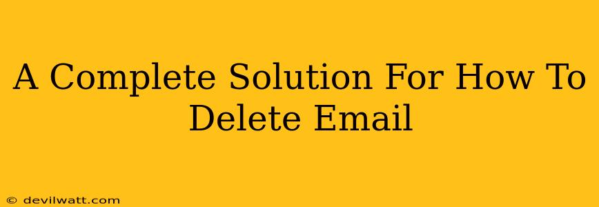 A Complete Solution For How To Delete Email