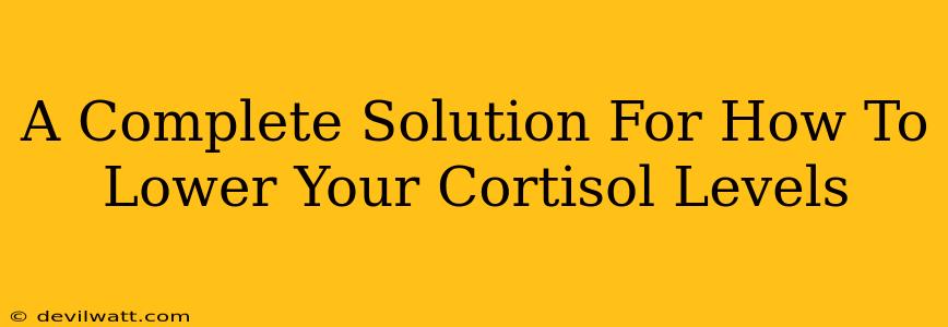 A Complete Solution For How To Lower Your Cortisol Levels