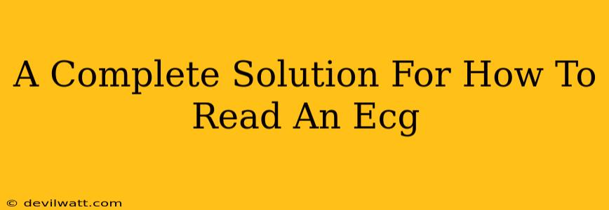 A Complete Solution For How To Read An Ecg