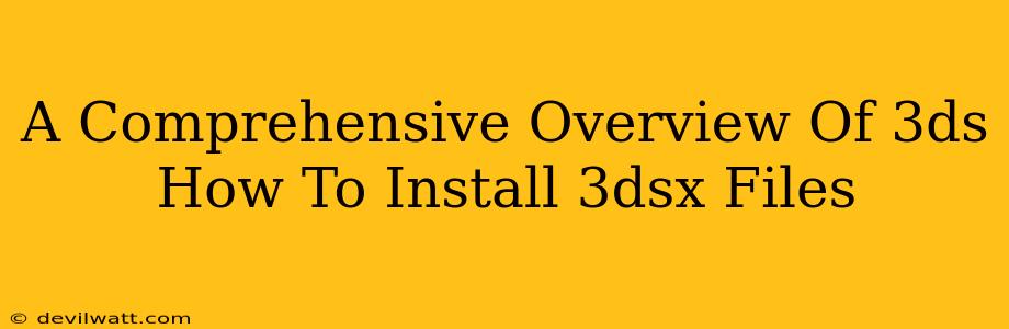 A Comprehensive Overview Of 3ds How To Install 3dsx Files