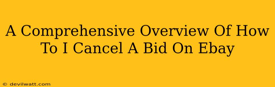 A Comprehensive Overview Of How To I Cancel A Bid On Ebay