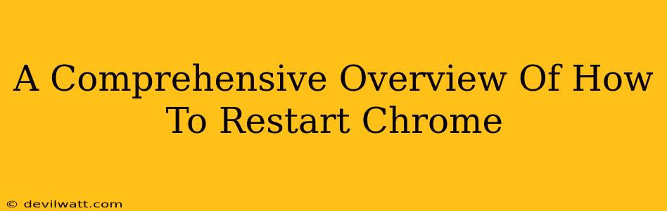 A Comprehensive Overview Of How To Restart Chrome