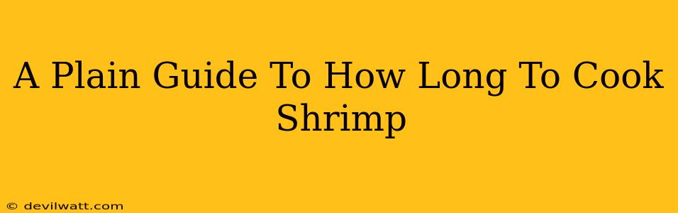 A Plain Guide To How Long To Cook Shrimp