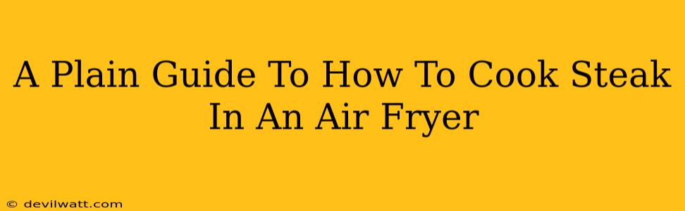 A Plain Guide To How To Cook Steak In An Air Fryer
