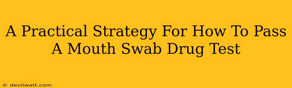 A Practical Strategy For How To Pass A Mouth Swab Drug Test