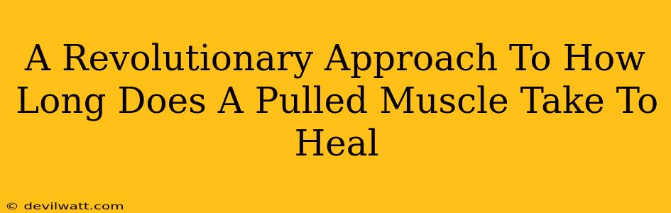 A Revolutionary Approach To How Long Does A Pulled Muscle Take To Heal