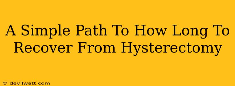 A Simple Path To How Long To Recover From Hysterectomy