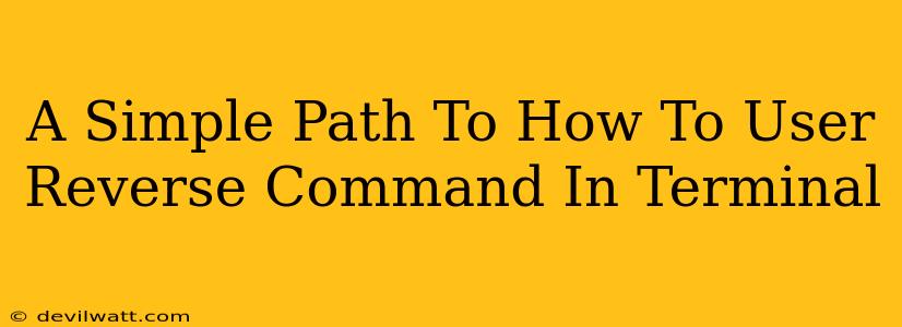 A Simple Path To How To User Reverse Command In Terminal