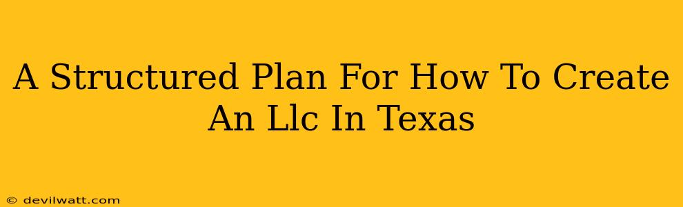 A Structured Plan For How To Create An Llc In Texas