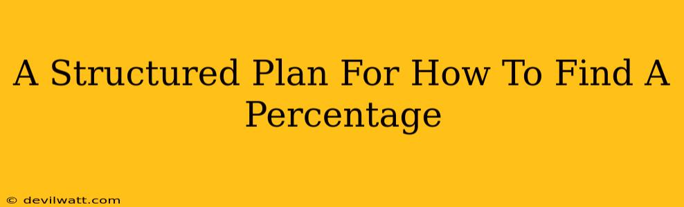 A Structured Plan For How To Find A Percentage