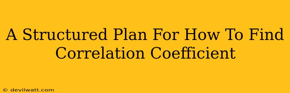 A Structured Plan For How To Find Correlation Coefficient