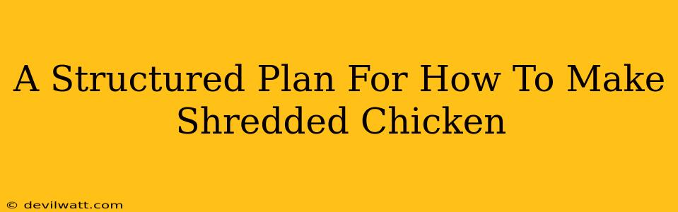 A Structured Plan For How To Make Shredded Chicken