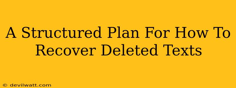 A Structured Plan For How To Recover Deleted Texts