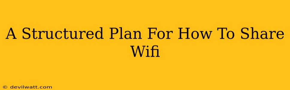 A Structured Plan For How To Share Wifi