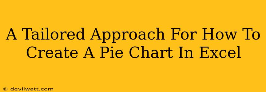 A Tailored Approach For How To Create A Pie Chart In Excel