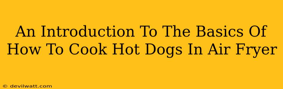 An Introduction To The Basics Of How To Cook Hot Dogs In Air Fryer