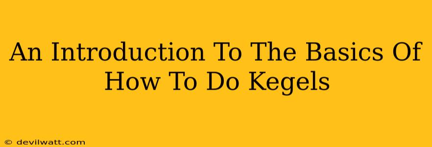 An Introduction To The Basics Of How To Do Kegels