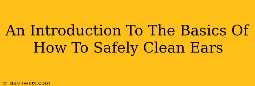 An Introduction To The Basics Of How To Safely Clean Ears