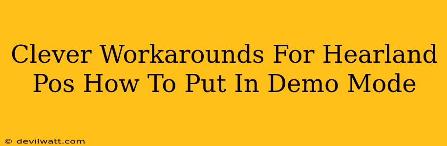 Clever Workarounds For Hearland Pos How To Put In Demo Mode