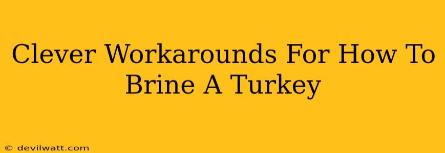 Clever Workarounds For How To Brine A Turkey