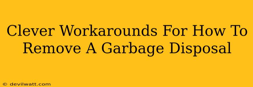 Clever Workarounds For How To Remove A Garbage Disposal