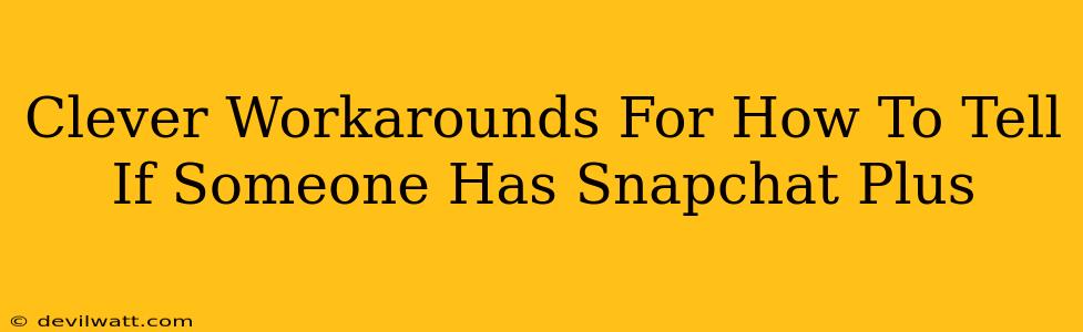 Clever Workarounds For How To Tell If Someone Has Snapchat Plus