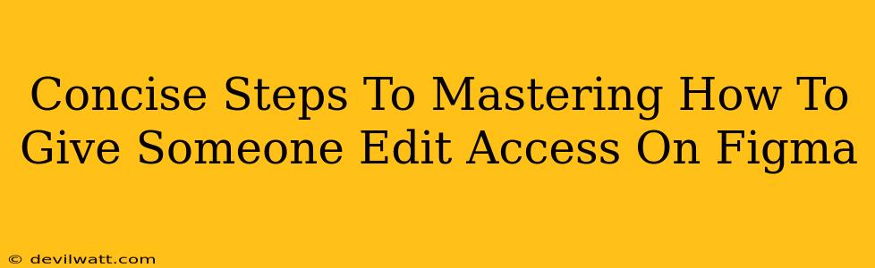 Concise Steps To Mastering How To Give Someone Edit Access On Figma