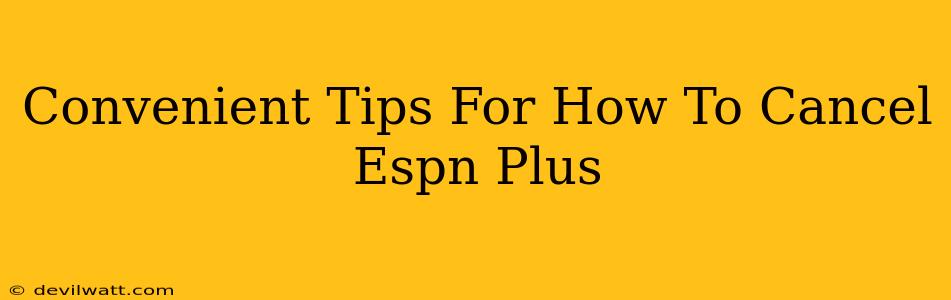 Convenient Tips For How To Cancel Espn Plus