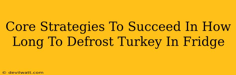 Core Strategies To Succeed In How Long To Defrost Turkey In Fridge
