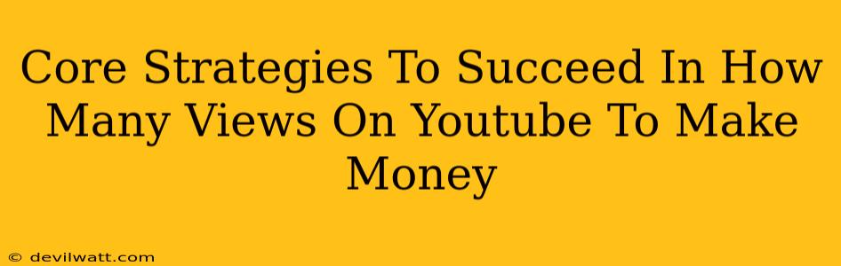 Core Strategies To Succeed In How Many Views On Youtube To Make Money