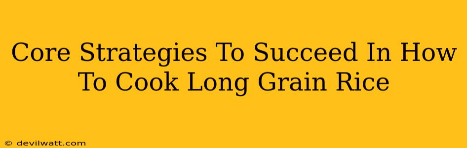 Core Strategies To Succeed In How To Cook Long Grain Rice