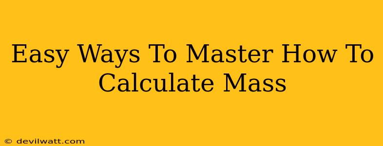 Easy Ways To Master How To Calculate Mass