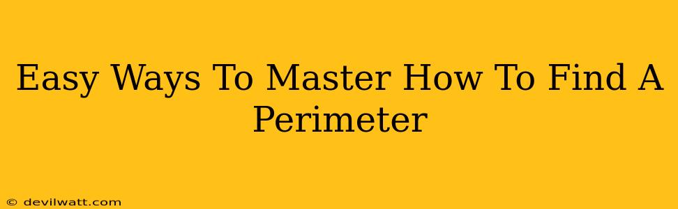 Easy Ways To Master How To Find A Perimeter