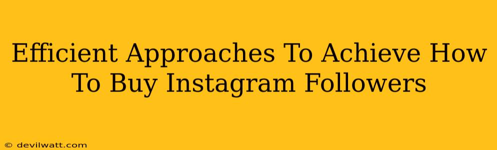 Efficient Approaches To Achieve How To Buy Instagram Followers