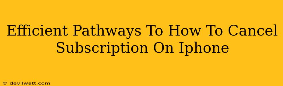 Efficient Pathways To How To Cancel Subscription On Iphone