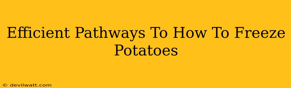 Efficient Pathways To How To Freeze Potatoes