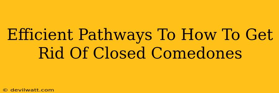 Efficient Pathways To How To Get Rid Of Closed Comedones