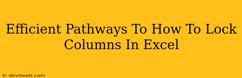 Efficient Pathways To How To Lock Columns In Excel