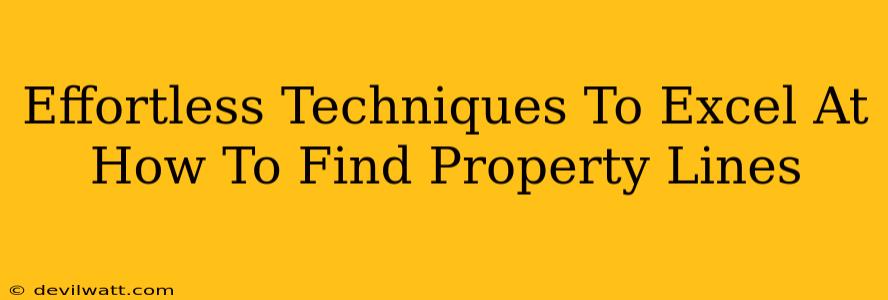 Effortless Techniques To Excel At How To Find Property Lines