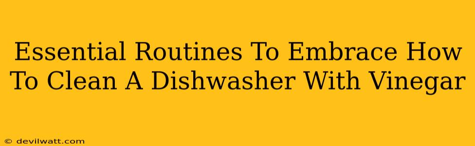 Essential Routines To Embrace How To Clean A Dishwasher With Vinegar