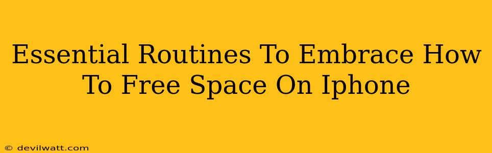 Essential Routines To Embrace How To Free Space On Iphone