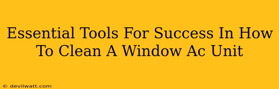 Essential Tools For Success In How To Clean A Window Ac Unit