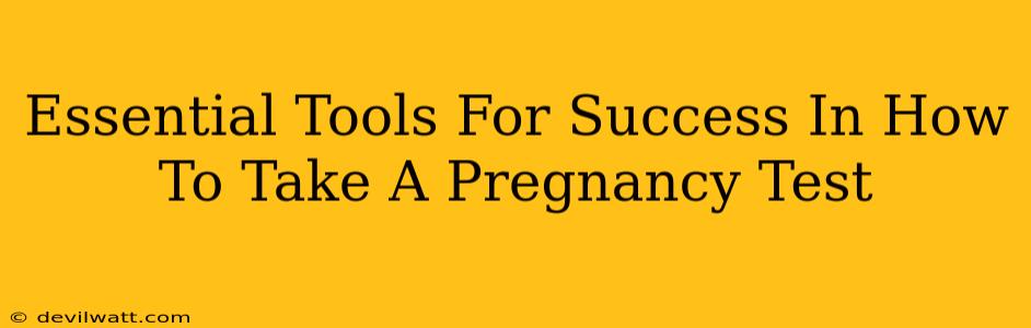 Essential Tools For Success In How To Take A Pregnancy Test