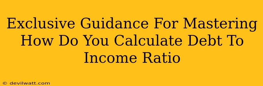 Exclusive Guidance For Mastering How Do You Calculate Debt To Income Ratio