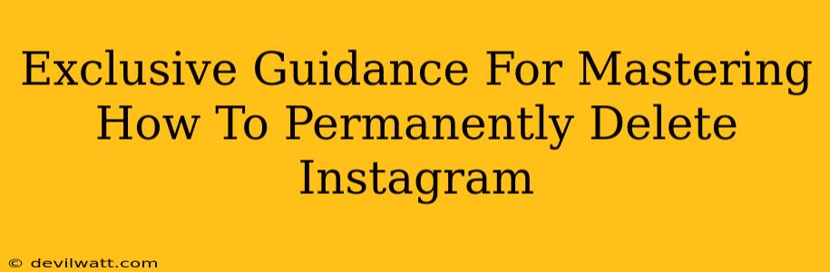 Exclusive Guidance For Mastering How To Permanently Delete Instagram