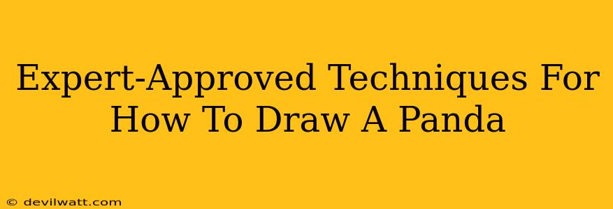 Expert-Approved Techniques For How To Draw A Panda