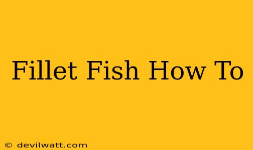 Fillet Fish How To